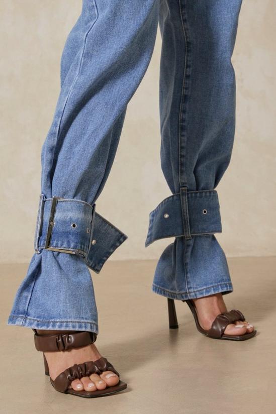 MissPap Buckle Ankle Tie Detail Straight Leg Jean 5