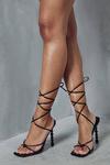 MissPap Woven Metal Strappy High Heels thumbnail 3