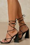 MissPap Lace Up Strappy  Statement Heels thumbnail 1