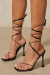 MissPap Diamante Clear Strappy High Heels thumbnail 1