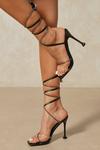 MissPap Diamante Clear Strappy High Heels thumbnail 3