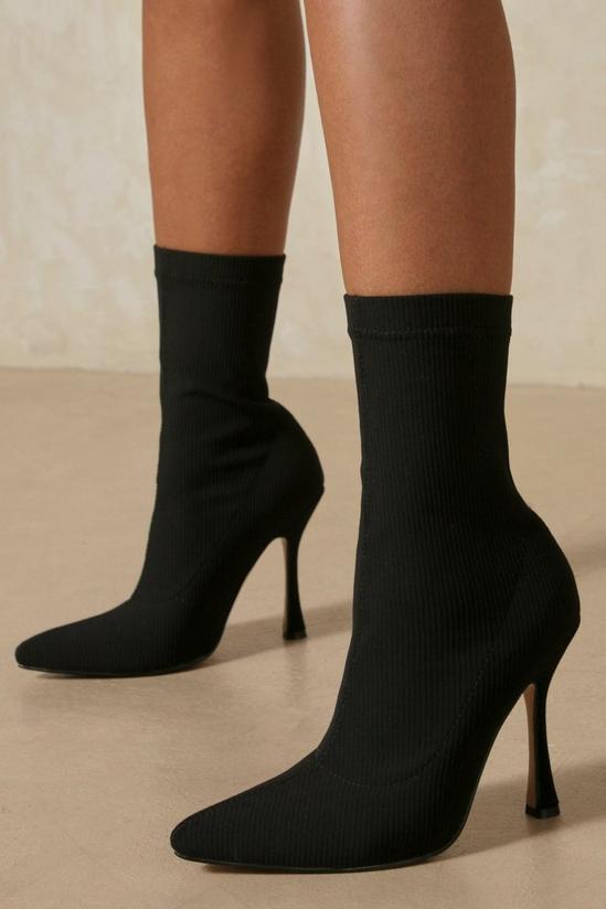 MissPap Knitted Ribbed Ankle Boots 1
