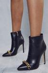 MissPap Chain Detail Heeled Ankle Boots thumbnail 1