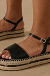 MissPap Black Woven Platform Sandals thumbnail 2