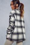 MissPap Ruched Sleeve Oversized Check Shacket thumbnail 3