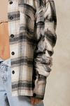 MissPap Ruched Sleeve Oversized Check Shacket thumbnail 6