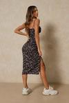 MissPap Ditsy Floral Ruched Cup Bodycon Midi Dress thumbnail 3