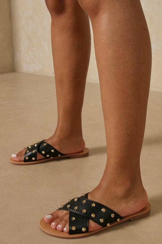 MissPap Studded Cross Sandals 3