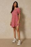 MissPap Ditsy Floral Shirred Puff Sleeve Dress thumbnail 4