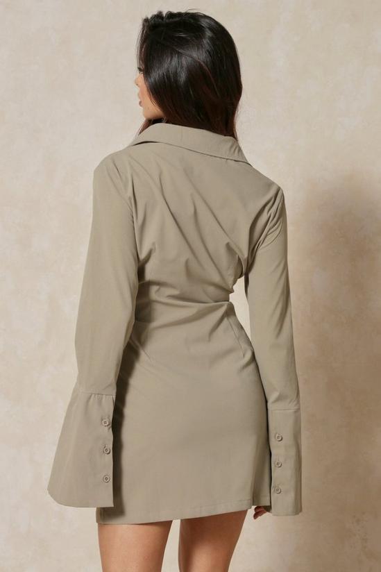 MissPap Long Sleeve Asymmetric Shirt Dress 3