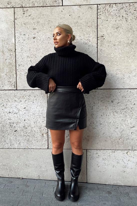 MissPap Premium Leather Look Mini Skirt 1
