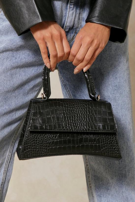MissPap Croc Leather Curved Shape Grab Bag 2