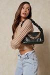 MissPap Leather Look Ruched Handle Chain Shoulder Bag thumbnail 1