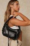 MissPap Leather Look Braided Handle Shoulder Bag thumbnail 1
