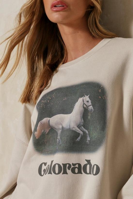 MissPap Colorado Horse Graphic Sweatshirt 2