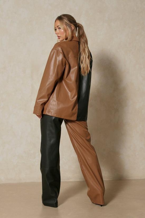 MissPap Spliced Leather Look Trousers 3