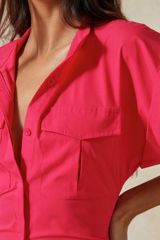 MissPap Pocket Detail Short Sleeve Shirt Dress 5