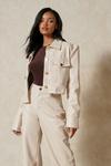MissPap Leather Look Boxy Cropped Jacket thumbnail 1