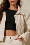 MissPap Leather Look Boxy Cropped Jacket thumbnail 6