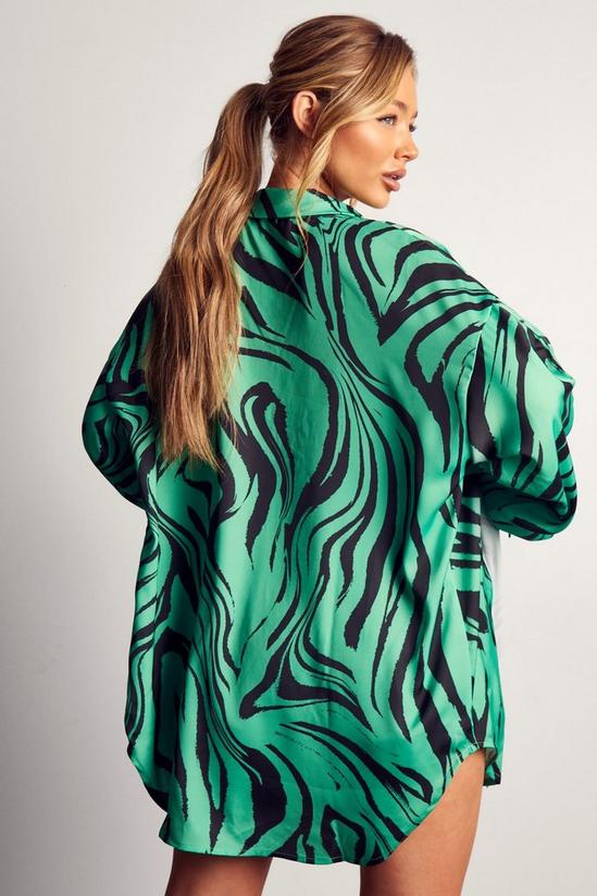MissPap Zebra Print Oversized Shirt 3