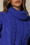 MissPap Cropped Cable Knit Roll Neck Jumper thumbnail 2
