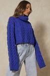 MissPap Cropped Cable Knit Roll Neck Jumper thumbnail 5