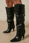 MissPap Buckle Slouchy Knee High Boots thumbnail 1