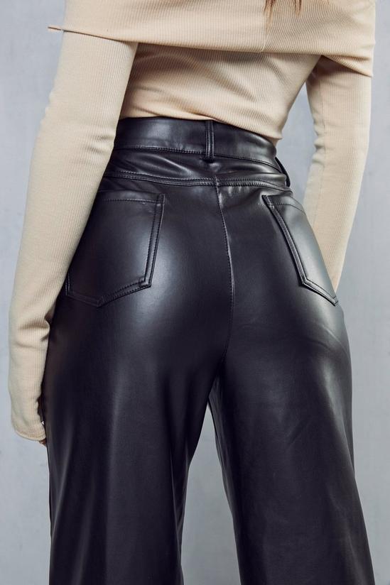 MissPap Leather Look Split Hem Trousers 2