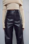 MissPap Leather Look Split Hem Trousers thumbnail 5