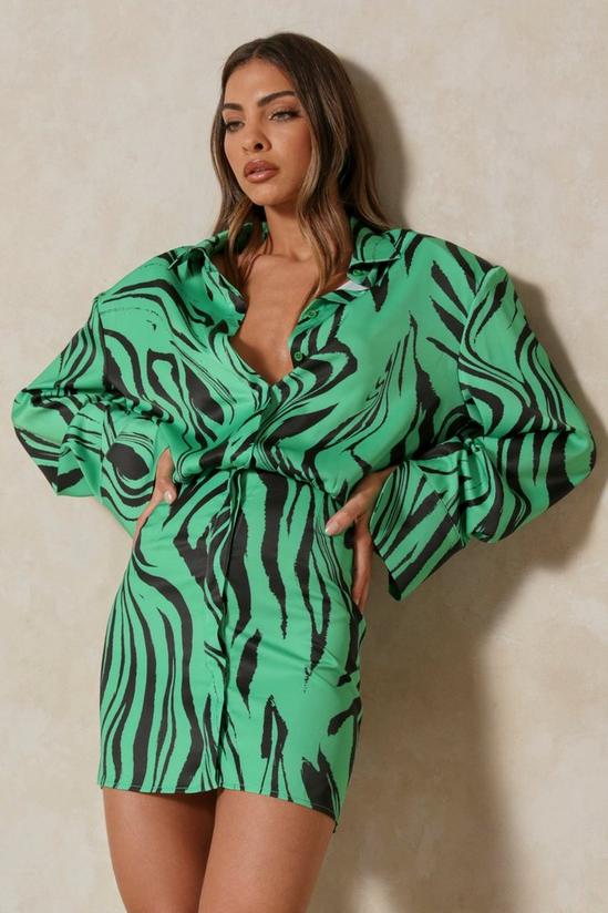 MissPap Zebra Print Shirt Dress 5