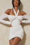 MissPap Double Layer Knot Front Long Sleeve Dress thumbnail 1