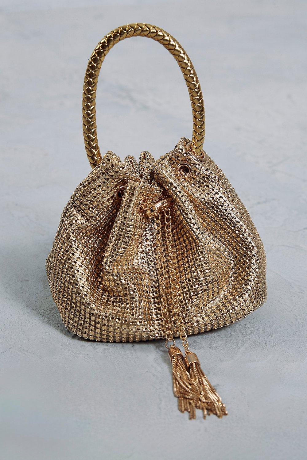 Bags Purses Embellished Drawstring Grab Bag MissPap