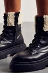 MissPap Chunky Teddy Lace Up Hiker Ankle Boots thumbnail 2