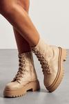 MissPap Chunky Lace Up Hiker Ankle Boots thumbnail 1