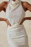 MissPap Sequin Halterneck Backless Mini Dress thumbnail 5