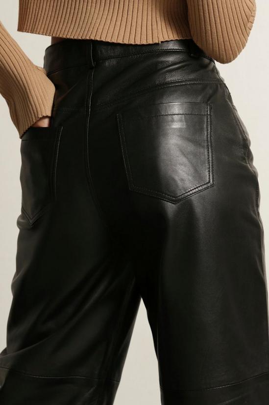 MissPap Premium Leather Wide Leg Trousers 5