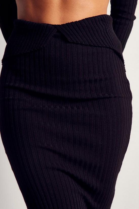 MissPap Fold Over Knitted Midi Skirt 2