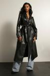 MissPap Misspap Embossed Leather Look Trench Coat thumbnail 1