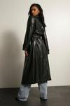 MissPap Misspap Embossed Leather Look Trench Coat thumbnail 3