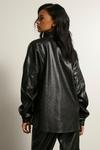MissPap Misspap Embossed Oversized Leather Look Shirt thumbnail 3