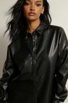 MissPap Misspap Embossed Oversized Leather Look Shirt thumbnail 5