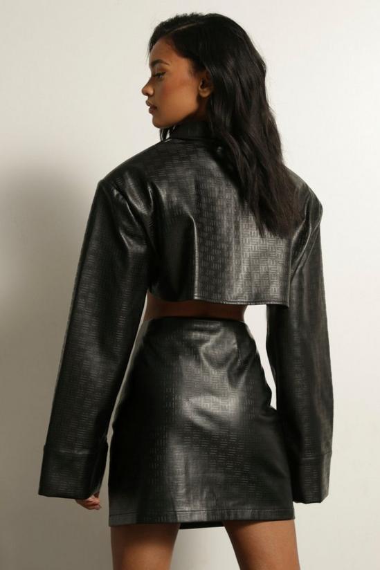 MissPap Misspap Embossed Leather Look Mini Skirt 3