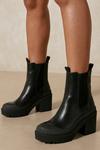 MissPap Chunky Ribbed Heeled Ankle Boots thumbnail 1