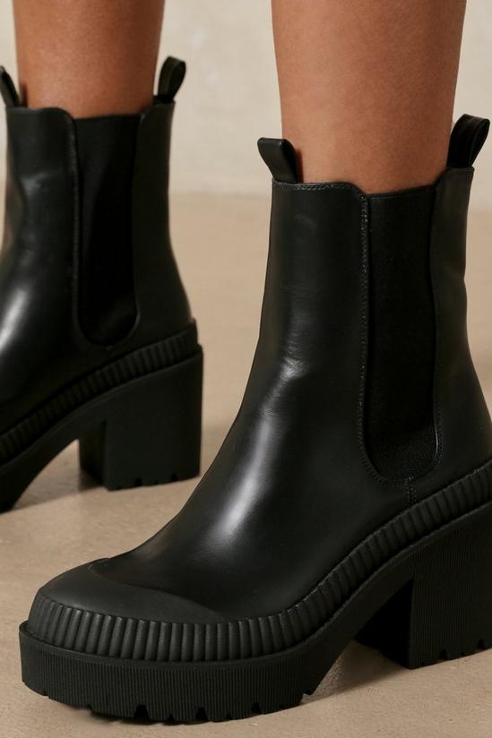 MissPap Chunky Ribbed Heeled Ankle Boots 2