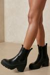 MissPap Chunky Ribbed Heeled Ankle Boots thumbnail 3