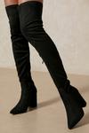 MissPap Over The Knee Faux Suede Heeled Boot thumbnail 3
