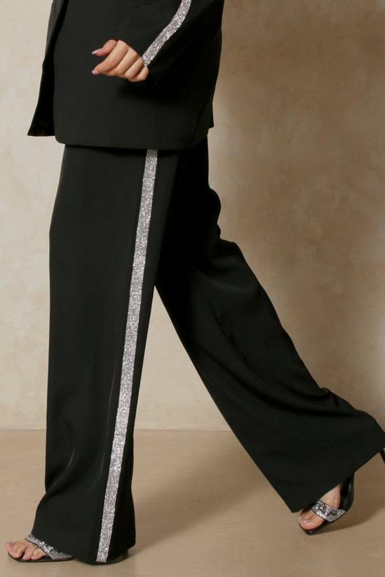 MissPap Diamante Side Stripe Detail Trousers 5