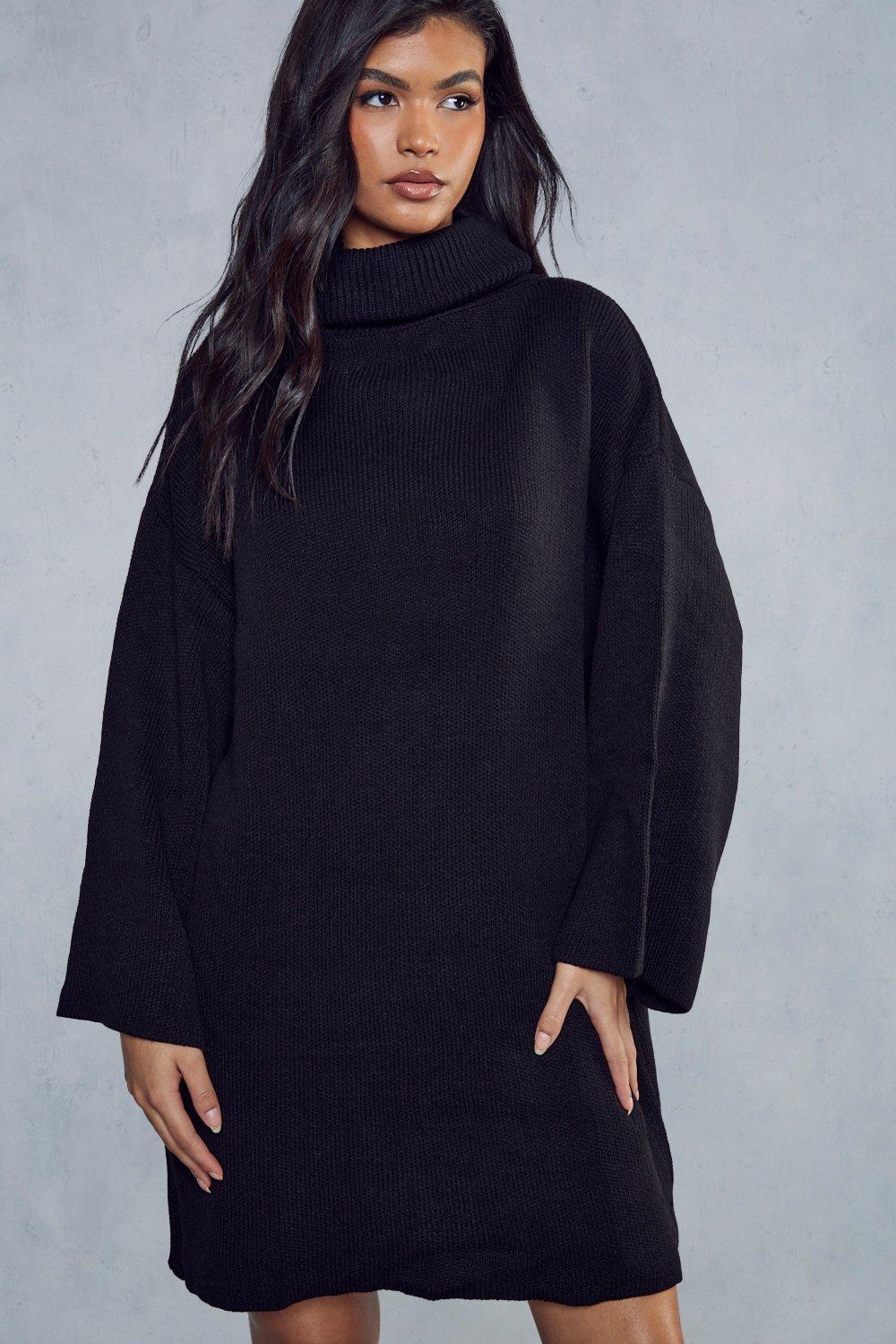 Oversized turtleneck sweater store dress