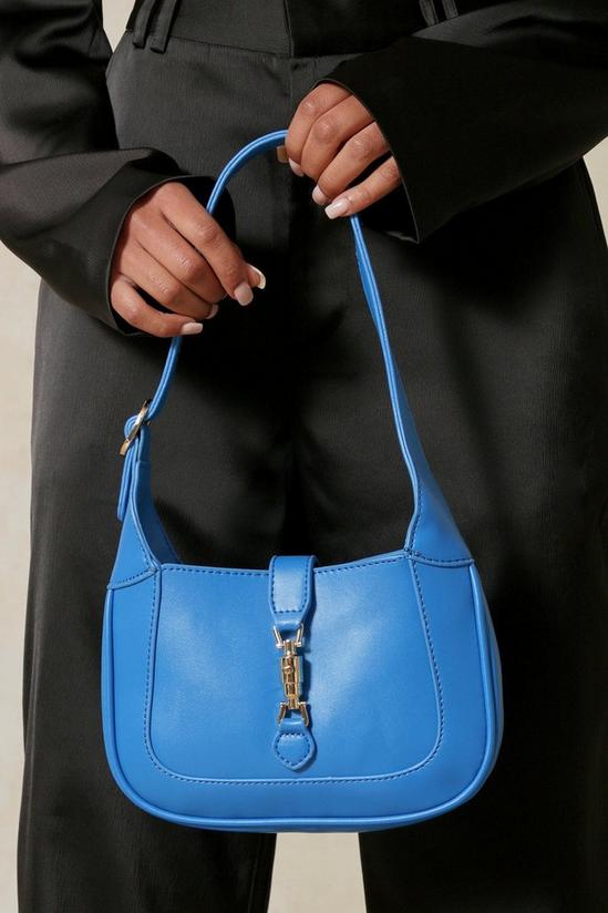MissPap Leather Look Clasp Detail Shoulder Bag 1