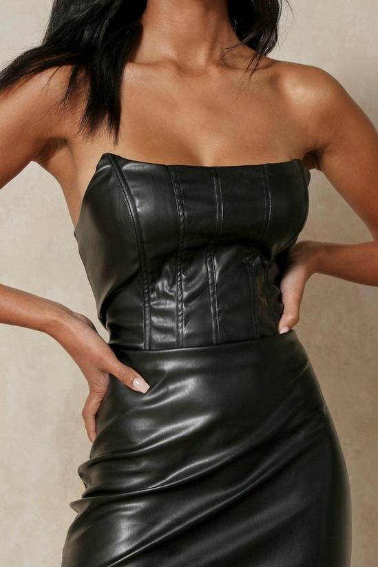 MissPap Leather Look Corset Dress 5
